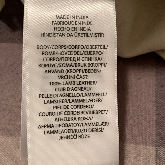 NWT Size 0 Ralph Lauren Creamy Leather Pants - Picture 4 of 5